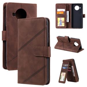 huismerk Voor Xiaomi MI 10T Lite 5G Huid Feel Business Horizontale Flip PU Lederen Case met Houder & Multi-Card Slots & Portemonnee & Lanyard & Photo Frame (Br