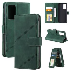 huismerk Voor Xiaomi MI 10T 5G Huid Feel Business Horizontale Flip PU Lederen Case met Houder & Multi-Card Slots & Portemonnee & Lanyard & Photo Frame