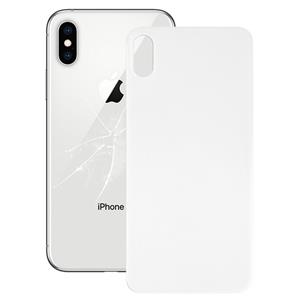 huismerk Gemakkelijk vervanging grote camera gat glas terug batterij cover met lijm voor iPhone XS (wit)