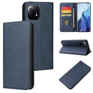 huismerk Voor Xiaomi MI 11 Calf Texture Magnetische Horizontale Flip Leren Case met Houder & Card Slots & Portemonnee