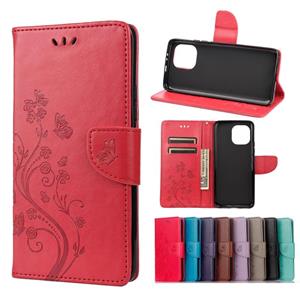 huismerk Voor Xiaomi MI 11 Butterfly Flower Pattern Horizontal Flip Lederen Case met Houder & Card Slots & Portemonnee