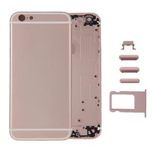 huismerk 6 in 1 voor iPhone 6 (backcover + kaarthouder Volume Control-toets + Power knop + Mute Switch Vibrator-toets + teken) volledige vergadering huisvestin