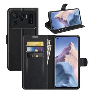 huismerk Voor Xiaomi MI 11 Ultra Litchi Texture Horizontale Flip Beschermhoes Met Houder & Card Slots & Portemonnee (Zwart)