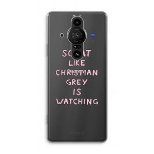 CaseCompany Christian Grey: Sony Xperia Pro-I Transparant Hoesje