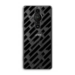 CaseCompany Zwarte vegen: Sony Xperia Pro-I Transparant Hoesje