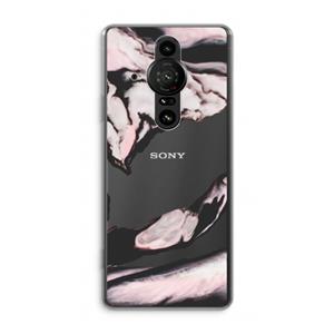 CaseCompany Roze stroom: Sony Xperia Pro-I Transparant Hoesje