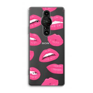 CaseCompany Bite my lip: Sony Xperia Pro-I Transparant Hoesje