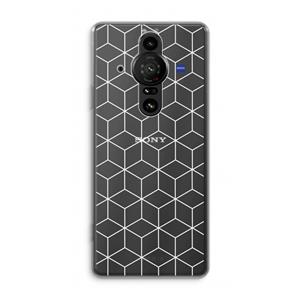 CaseCompany Zwart-witte kubussen: Sony Xperia Pro-I Transparant Hoesje