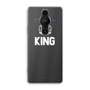 CaseCompany King zwart: Sony Xperia Pro-I Transparant Hoesje