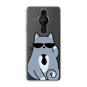 CaseCompany Cool cat: Sony Xperia Pro-I Transparant Hoesje