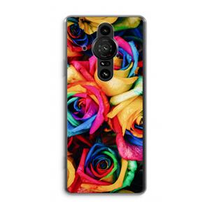 CaseCompany Neon bloemen: Sony Xperia Pro-I Transparant Hoesje