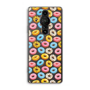 CaseCompany Pink donuts: Sony Xperia Pro-I Transparant Hoesje