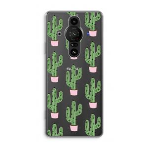 CaseCompany Cactus Lover: Sony Xperia Pro-I Transparant Hoesje