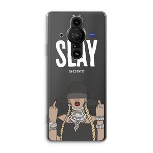 CaseCompany Slay All Day: Sony Xperia Pro-I Transparant Hoesje