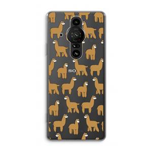 CaseCompany Alpacas: Sony Xperia Pro-I Transparant Hoesje