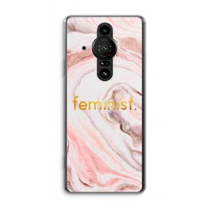 CaseCompany Feminist: Sony Xperia Pro-I Transparant Hoesje
