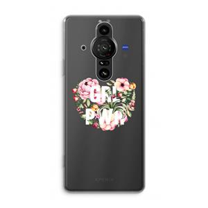 CaseCompany GRL PWR Flower: Sony Xperia Pro-I Transparant Hoesje