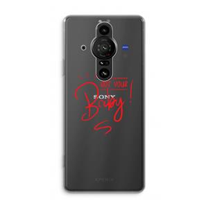 CaseCompany Not Your Baby: Sony Xperia Pro-I Transparant Hoesje