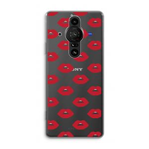 CaseCompany Lips: Sony Xperia Pro-I Transparant Hoesje