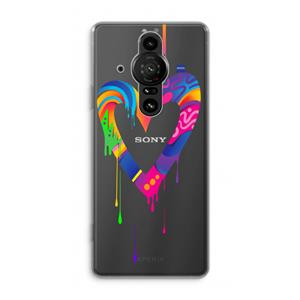 CaseCompany Melts My Heart: Sony Xperia Pro-I Transparant Hoesje
