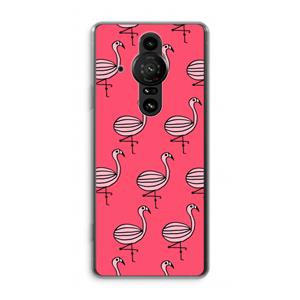 CaseCompany Flamingo: Sony Xperia Pro-I Transparant Hoesje