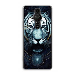 CaseCompany Darkness Tiger: Sony Xperia Pro-I Transparant Hoesje