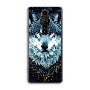 CaseCompany Darkness Wolf: Sony Xperia Pro-I Transparant Hoesje