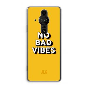 CaseCompany No Bad Vibes: Sony Xperia Pro-I Transparant Hoesje