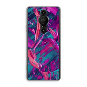 CaseCompany Pink Clouds: Sony Xperia Pro-I Transparant Hoesje