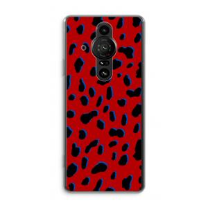 CaseCompany Red Leopard: Sony Xperia Pro-I Transparant Hoesje