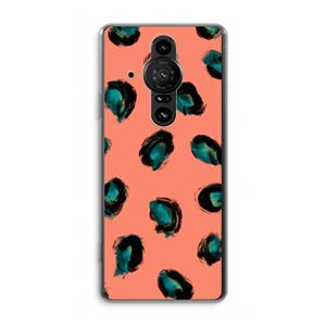 CaseCompany Pink Cheetah: Sony Xperia Pro-I Transparant Hoesje