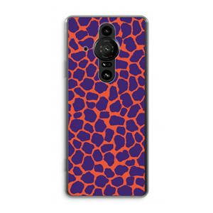 CaseCompany Purple Giraffe: Sony Xperia Pro-I Transparant Hoesje