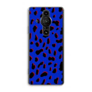 CaseCompany Blue Leopard: Sony Xperia Pro-I Transparant Hoesje