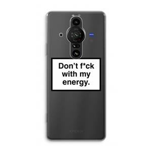 CaseCompany My energy: Sony Xperia Pro-I Transparant Hoesje