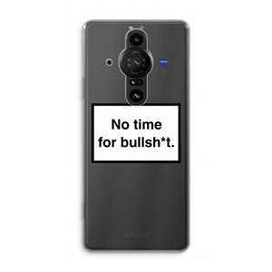CaseCompany No time: Sony Xperia Pro-I Transparant Hoesje