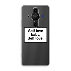 CaseCompany Self love: Sony Xperia Pro-I Transparant Hoesje
