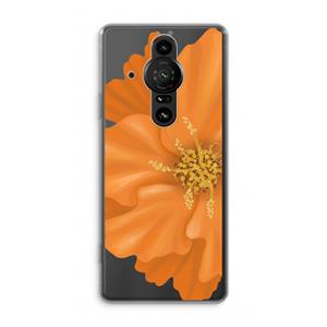 CaseCompany Orange Ellila flower: Sony Xperia Pro-I Transparant Hoesje
