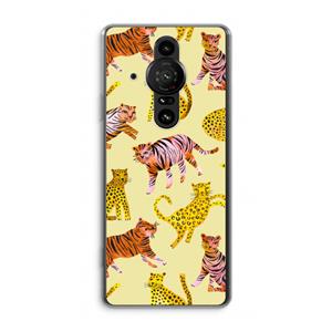 CaseCompany Cute Tigers and Leopards: Sony Xperia Pro-I Transparant Hoesje