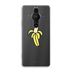 CaseCompany Banana: Sony Xperia Pro-I Transparant Hoesje