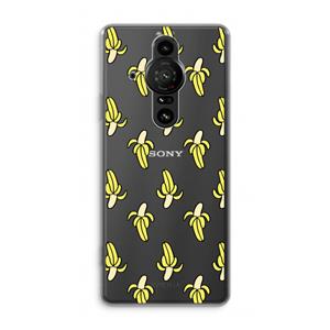 CaseCompany Bananas: Sony Xperia Pro-I Transparant Hoesje