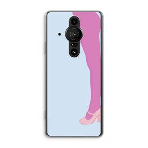 CaseCompany Pink panty: Sony Xperia Pro-I Transparant Hoesje