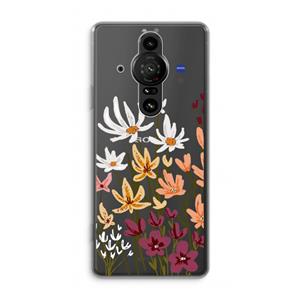 CaseCompany Painted wildflowers: Sony Xperia Pro-I Transparant Hoesje