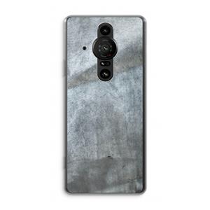 CaseCompany Grey Stone: Sony Xperia Pro-I Transparant Hoesje