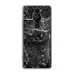 CaseCompany Zwart marmer: Sony Xperia Pro-I Transparant Hoesje