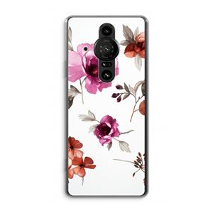 CaseCompany Geschilderde bloemen: Sony Xperia Pro-I Transparant Hoesje