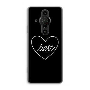CaseCompany Best heart black: Sony Xperia Pro-I Transparant Hoesje