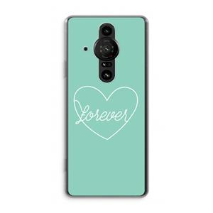 CaseCompany Forever heart pastel: Sony Xperia Pro-I Transparant Hoesje
