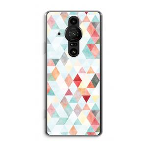 CaseCompany Gekleurde driehoekjes pastel: Sony Xperia Pro-I Transparant Hoesje