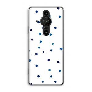 CaseCompany Blauwe stippen: Sony Xperia Pro-I Transparant Hoesje