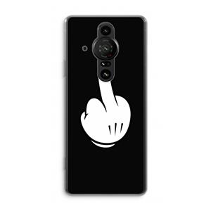 CaseCompany Middle finger black: Sony Xperia Pro-I Transparant Hoesje